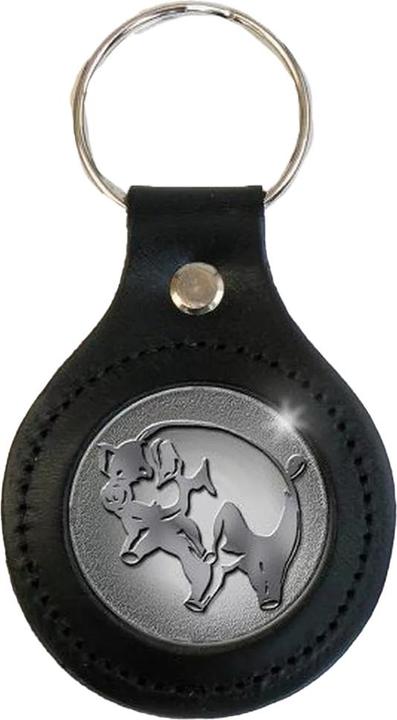 Actual product image Pink Floyd Pig Leather Keyring