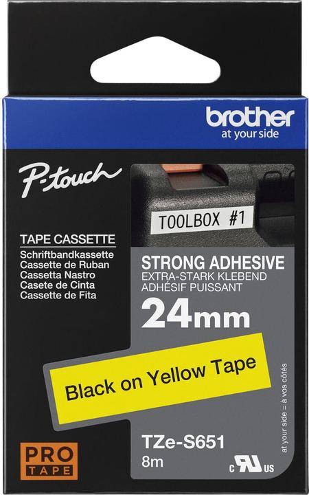 Produktbild Brother TZe-S651 (2.40 cm, Gelb)