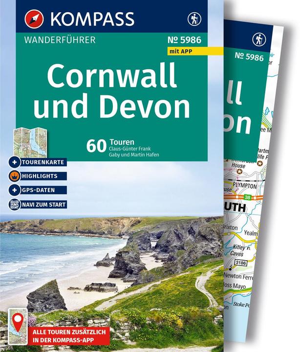 Produktbild Wanderführer Cornwall und Devon, 60 Touren mit Extra-Tourenkarte (Deutsch, Gaby und Martin Hafen, Dr. Claus-Günther (Dr.) Frank, 2025)