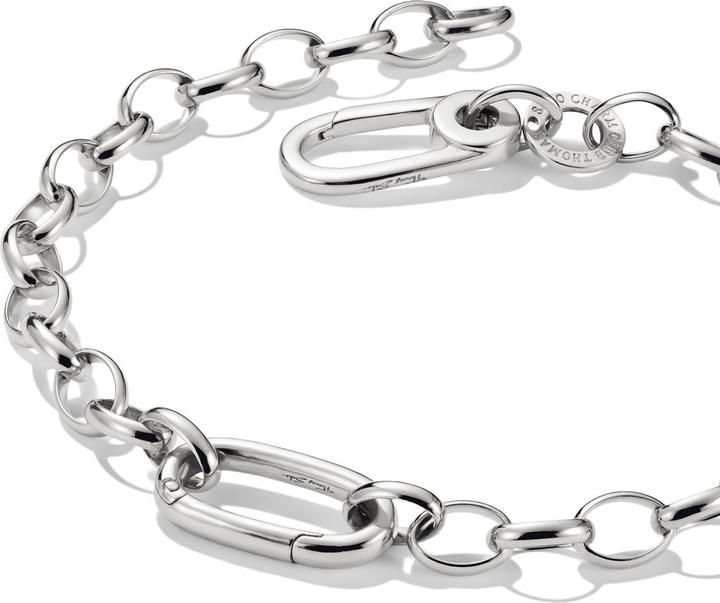 Immagine prodotto Thomas Sabo Charm-Armband mit einem Connect Link Silber (19 cm, Argento)