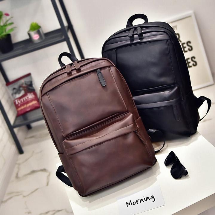 Actual product image Only-Bags.Store Casual travelling backpack, school bag, PU leather backpack with large capacity