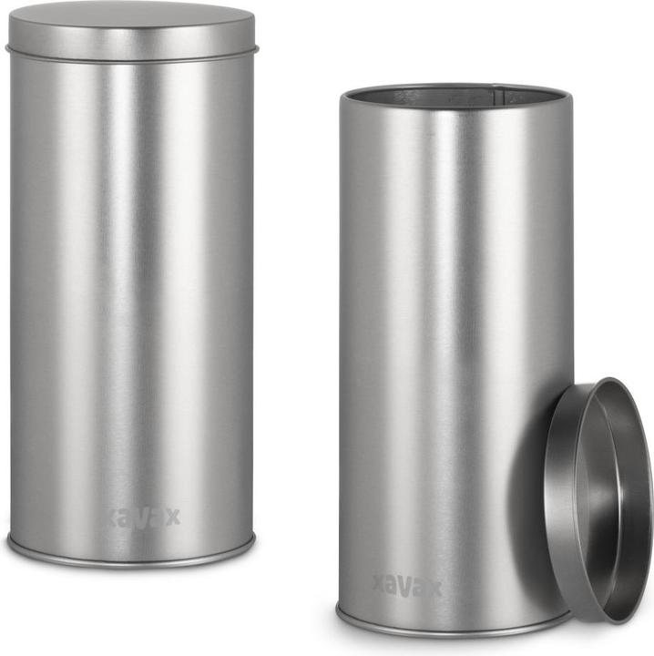 Produktbild Xavax Kaffeepad-Dose zur Aufbewahrung von 20 Senseo-Pads u. Ä., Metall, Silber