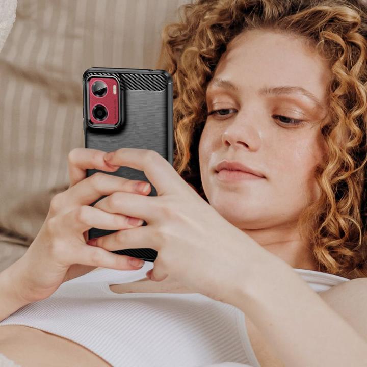 Produktbild Tech-Protect TPUCarbon Case for Motorola Moto G05 / E15 - Black (Motorola Moto G5)