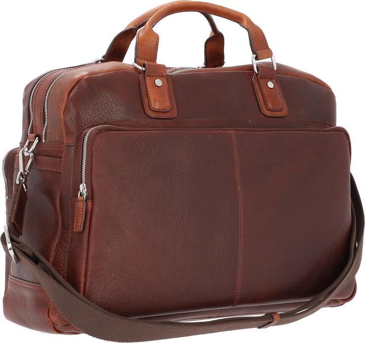 Actual product image Bugatti Woven briefcase leather 48 cm