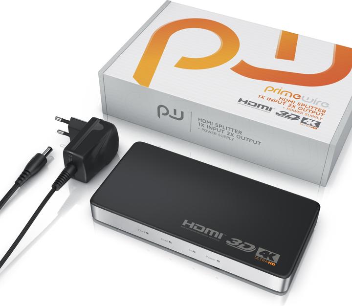 Produktbild Primewire HDMI Splitter, Umschalter, Verteiler 4K UHD 2160p 4K 30Hz, Full HD, CEC, HDCP, 3D Ready, Deep Color
