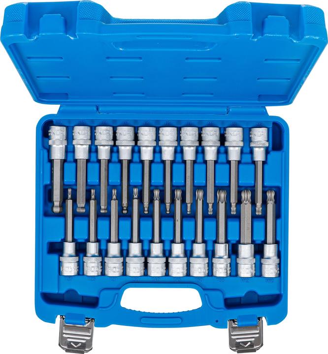 Produktbild BGS Bit-Einsatz-Satz Innensechskant, T-Profil, Innenvielzahn mit Kugelkopf 20-tlg. (100 mm.)