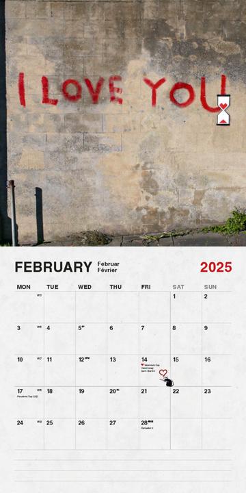 Actual product image Banksy Calendar 2025 (Hardcover, German)
