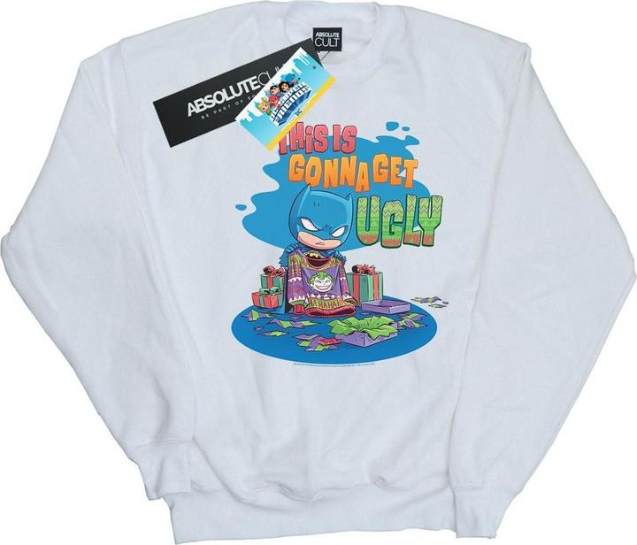 Super Friends Batman Joker Christmas Jumper Sweatshirt (L)