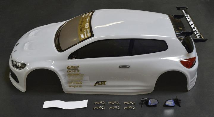 Actual product image Carson Body VW Scirocco 1:10 painted white