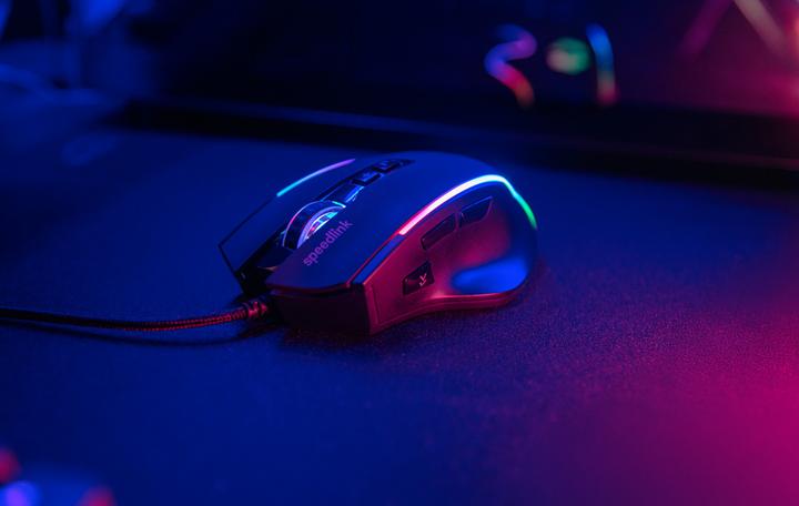 Produktbild Speedlink DECUS NX RGB Gaming Mouse, rubber-black (Kabelgebunden)