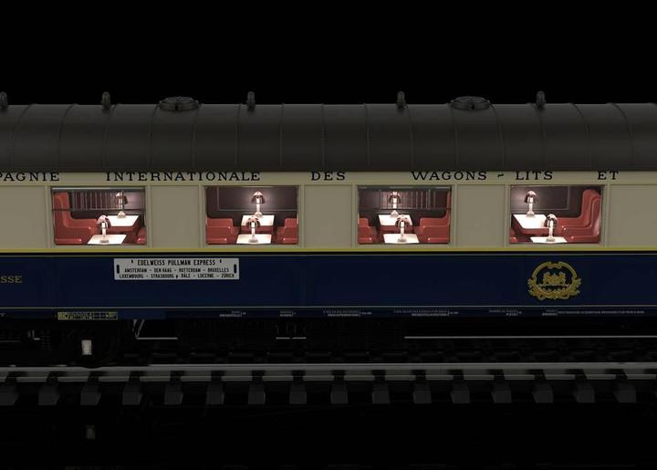 Actual product image Märklin 42470 H0 Pullman Car Set "Edelweiss" of the CIWL (Track IIG)