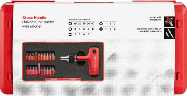 Image du produit PB Swiss Tools Kit de porte-embouts (TX25, PH2, PZ2, HX 6, TX10, PH1, TX15, TX30, HX 3, PZ1, SL5, HX 2.5, SL3, HX 4, PH3, PZ3, SL4, HX 5, TX20, SL 2)