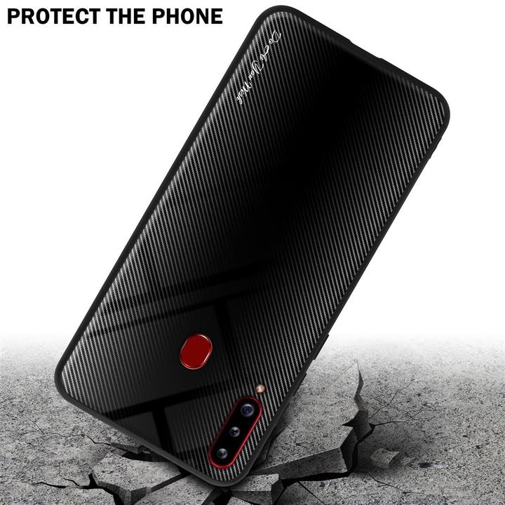 Productafbeelding Cadorabo TPU gestreepte glasplaat (Samsung Galaxy A20)