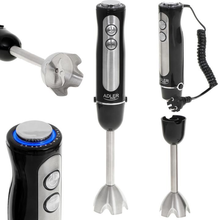 Actual product image Adler AD 4625b Hand Blender, 5 speed settings, 1500W, Black