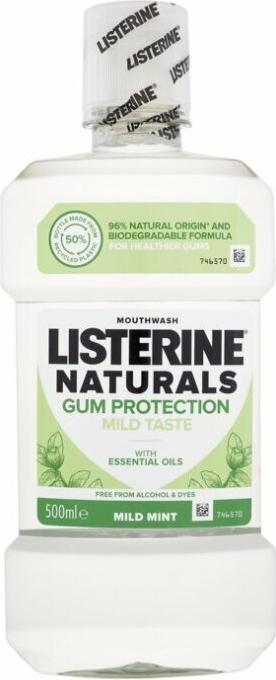 Listerine Naturals Gum Protection Mild Taste Mouthwash (500 ml, Mundwasser)