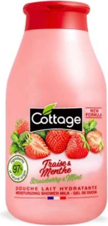 Cottage Erdbeer/Minze Duschmilch 97% natürliche Inhaltsstoffe 270ml (250 ml)