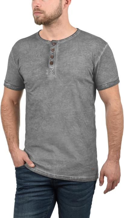 Immagine prodotto Solid Tihn T-Shirt A Maniche Corte Maglietta Da Uomo Con Collo Grandad In Cotone 100% (S)