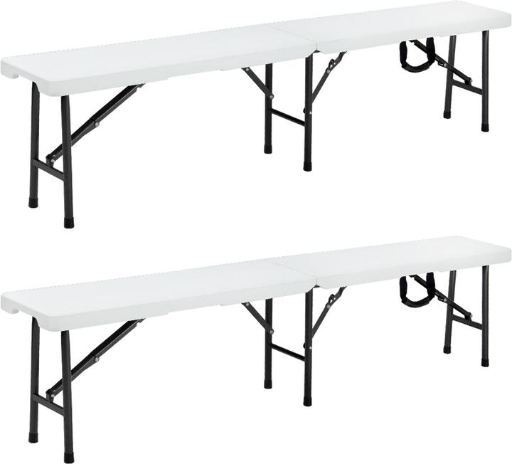 Casaria Set di 2 panche pieghevoli