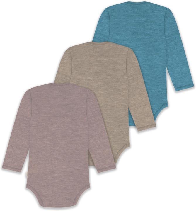 Produktbild Normani 3er Pack Baby Merino Body Langarm „Auckland" - 9383 (92)