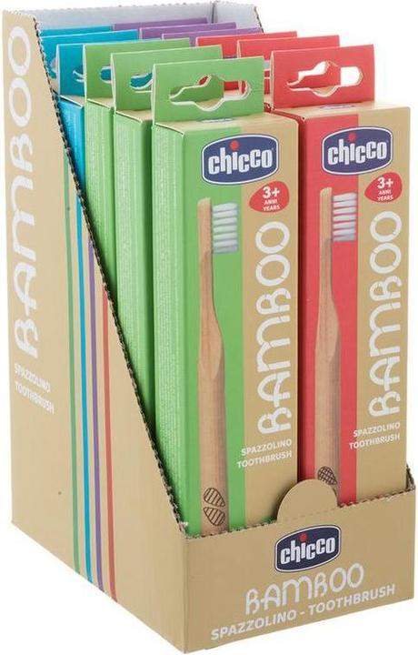 Produktbild Chicco Bambus-Zahnbürste 3y+ italienisch/französisch/deutsch (Weich, 1 x)
