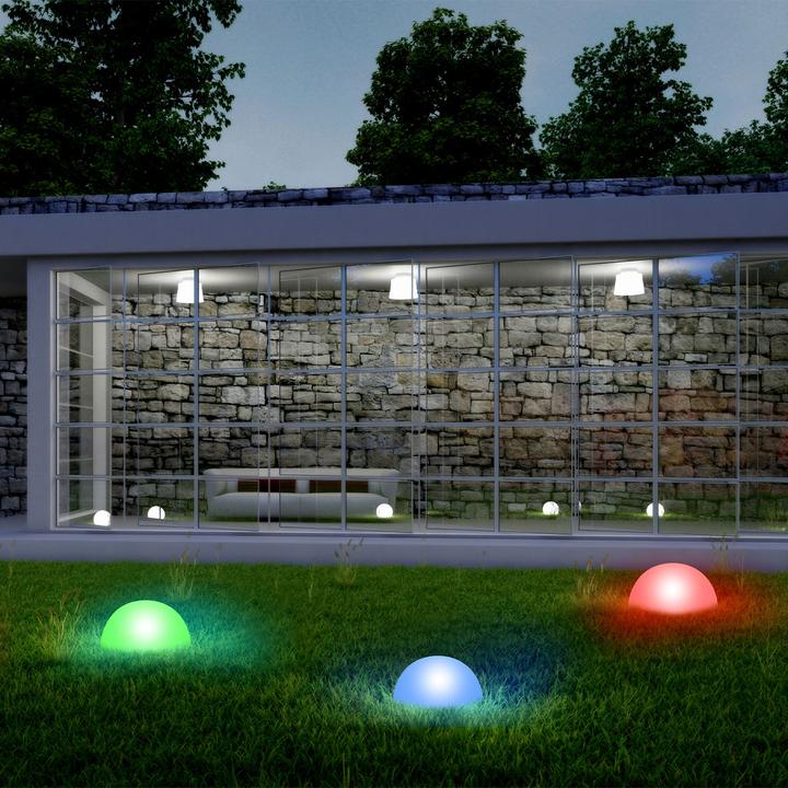 Produktbild Grundig Solarleuchten mit Erdspiess & Farbwechselfunktion, 5 Stück (IP44)