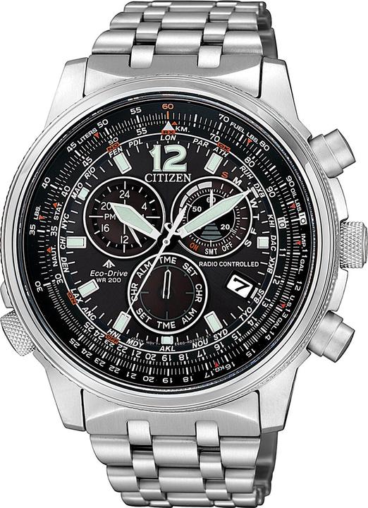 Actual product image Citizen CB5860-86E Promaster Sky Chronograph 43mm 20ATM (Analogue wristwatch, Power reserve display, 43 mm)