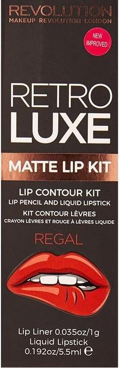 Actual product image Makeup Revolution Retro Luxe Matte Lip Kit (Shelves)