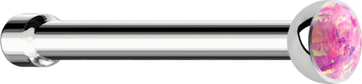 Immagine prodotto Star Piercing Nasenstecker gerade silber mit Opal pink (senza ottone, Acciaio chirurgico 316L)