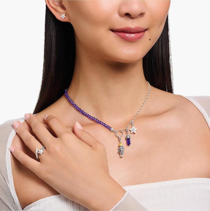 Immagine prodotto Thomas Sabo Ciondolo Astronauta con pietre colorate in argento annerito (Argento 925, Smalto)