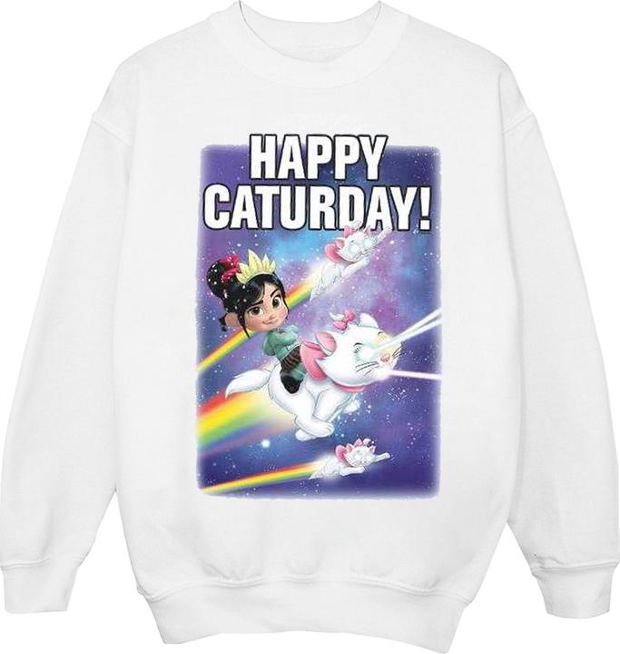 Disney Wreck It Ralph Happy Caturday Sweatshirt (L)