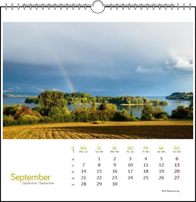 Produktbild Westlicher Bodensee 2026 (17 x 17 cm, Französisch, Englisch)
