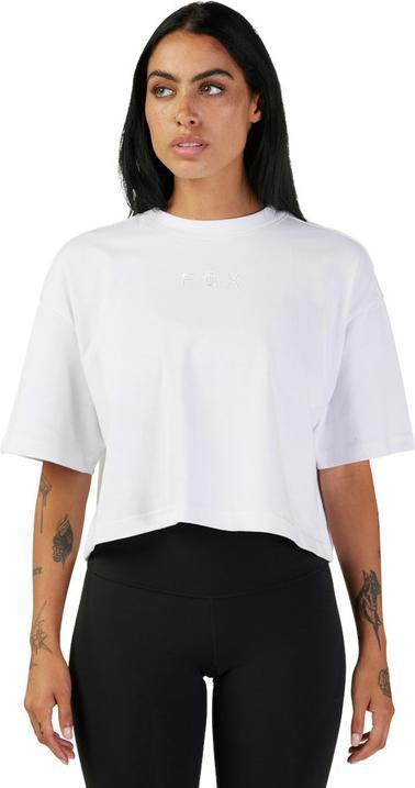 Actual product image Fox Tee 23 W Wordmark Os Crop Wht XS (XS)