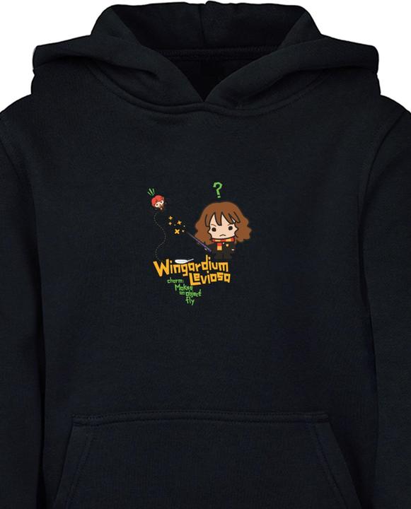 Immagine prodotto Absolute Cult Harry Potter - Felpa con cappuccio Wingardium Leviosa Junior - 124389 (146, 152)