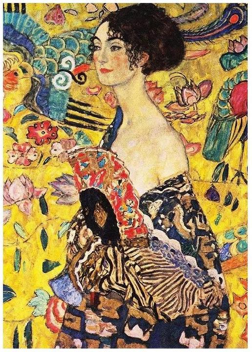 Productafbeelding Enjoy Puzzle ENJOY-1128 - Gustav Klimt: Dame met waaier, legpuzzel, 1000 stukjes (1000 onderdelen)