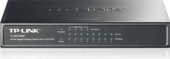 Actual product image TP-Link Tl-Sg1008p (8 Ports)