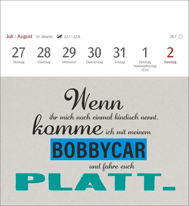 Produktbild Harenberg Typo-Sprüche-Kalender Postkartenkalender 2026 - Mit 53 Postkarten (Deutsch)