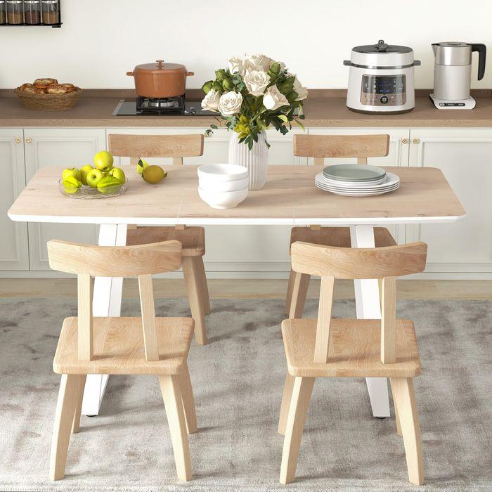 Produktbild Swisshandel24 Esstisch Ausziehbar Küchentisch für 4-6 Personen, für Esszimmer, Eiche (120 x 80 x 76 cm)