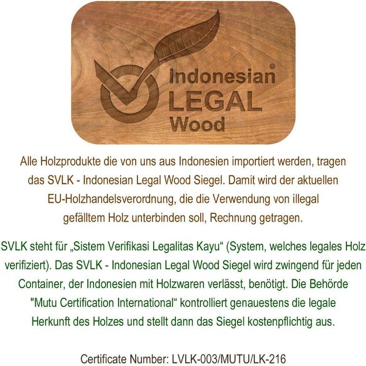 Produktbild VCM Stuhl Teak Holz 2er Set klappbar massiv Holzstuhl Armlehne unbehandelt