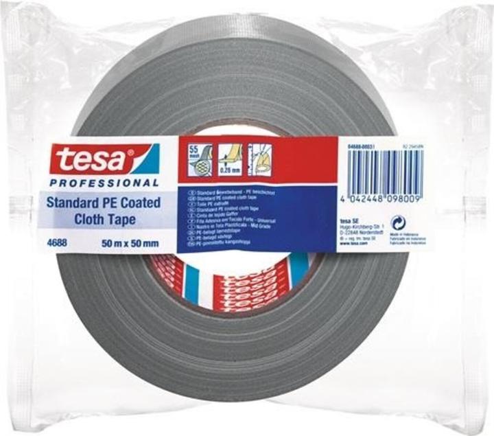 Image du produit tesa Ruban tissé band® Standard 4688 argenté mat Longueur 50 m Largeur 50 mm (50 mm)