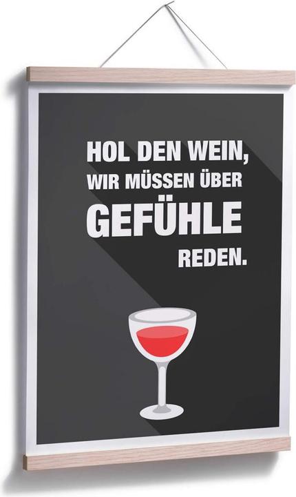 Image du produit Trenddeko Va chercher le vin, nous devons parler des sentiments (30 x 40 cm)