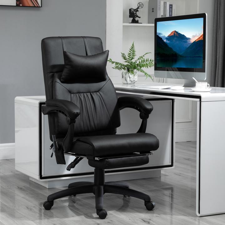 Produktbild Vinsetto Bürostuhl Massagesessel, zeitgenössisches Design, nüchtern und elegant