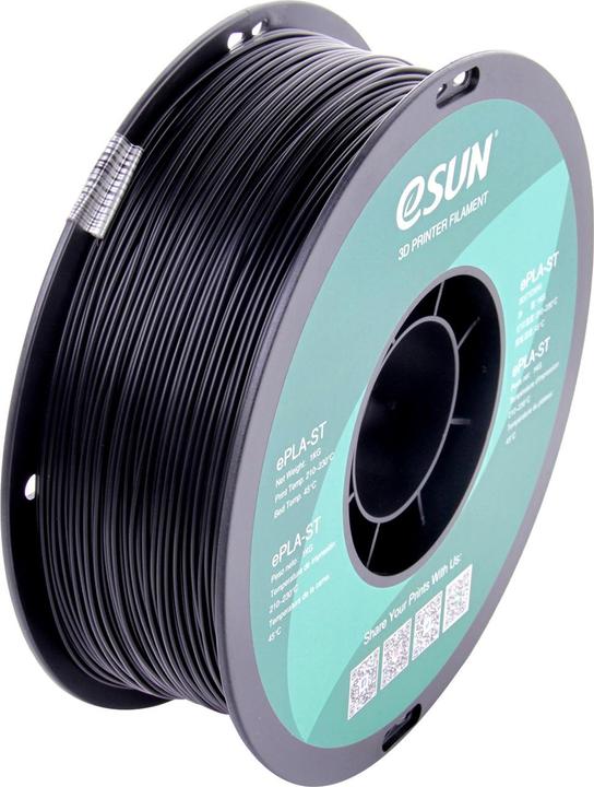 Produktbild eSUN ePLA-ST 1,75mm Black 1kg 3D Filament (PLA, 1.75 mm, 1000 g, Schwarz)