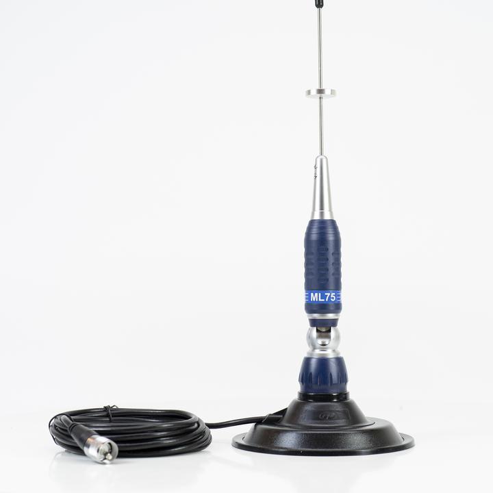Produktbild PNI CB-Antenne ML75, faltbar, 26-28 MHz, 300 W mit Magnetfuss im Lieferumfang enthalten, Länge 90 cm