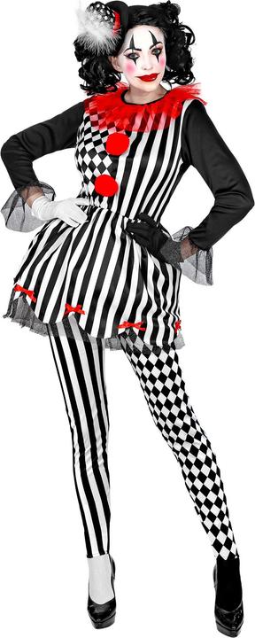 Actual product image Widmann HORROR HARLEKINA (Kleid, Leggings, Minihut), XS (XS)