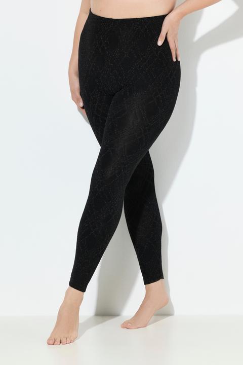 Produktbild Ulla Popken Strumpf-Leggings, gemustert, Glitter (50, 52)