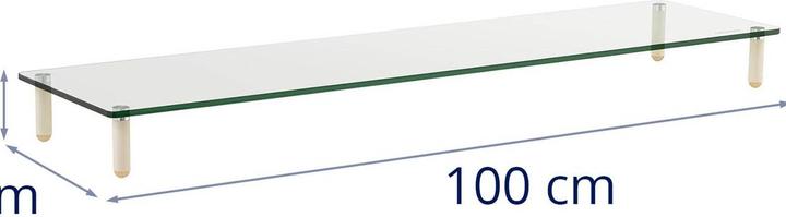 Produktbild Fromm & Starck Schreibtischaufsatz Monitorerhöhung Bildschirmerhöhung 2 Monitore aus Glas