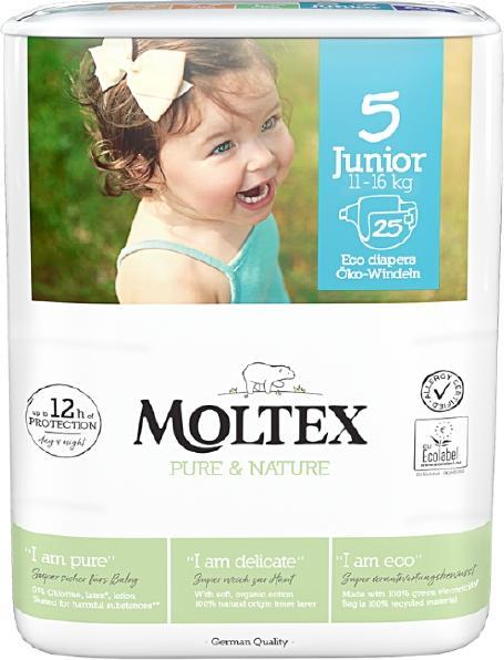 Moltex Öko Couches écologiques, Junior 11-25 kg) (Taille 5, 25 pièce(s))