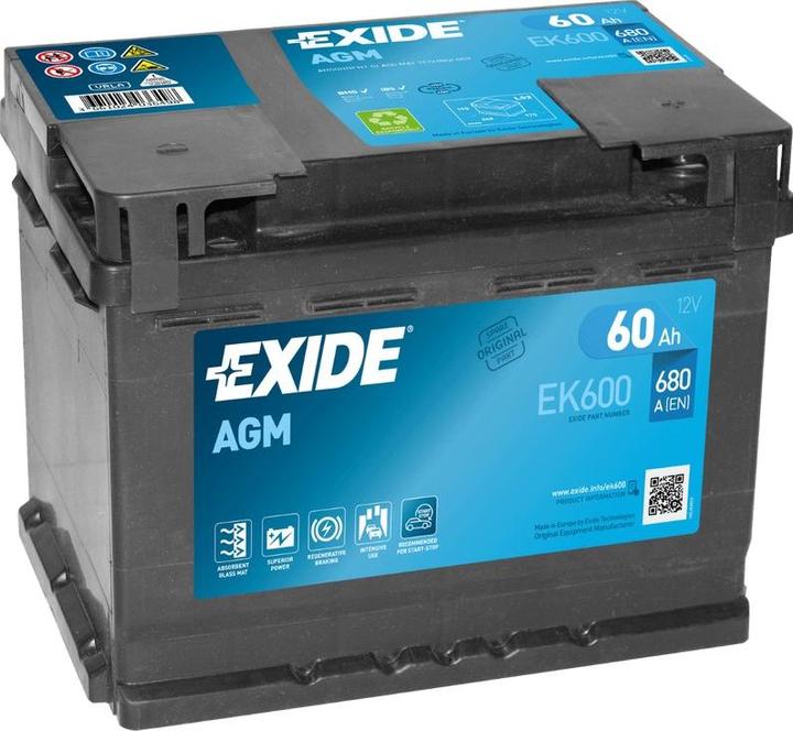 Immagine prodotto Exide AGM start-stop (12 V, 60 Ah, 680 A)