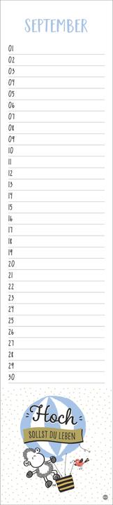 Produktbild sheepworld Geburtstagskalender Langplaner (11 x 49 cm, Harter Einband, Deutsch)