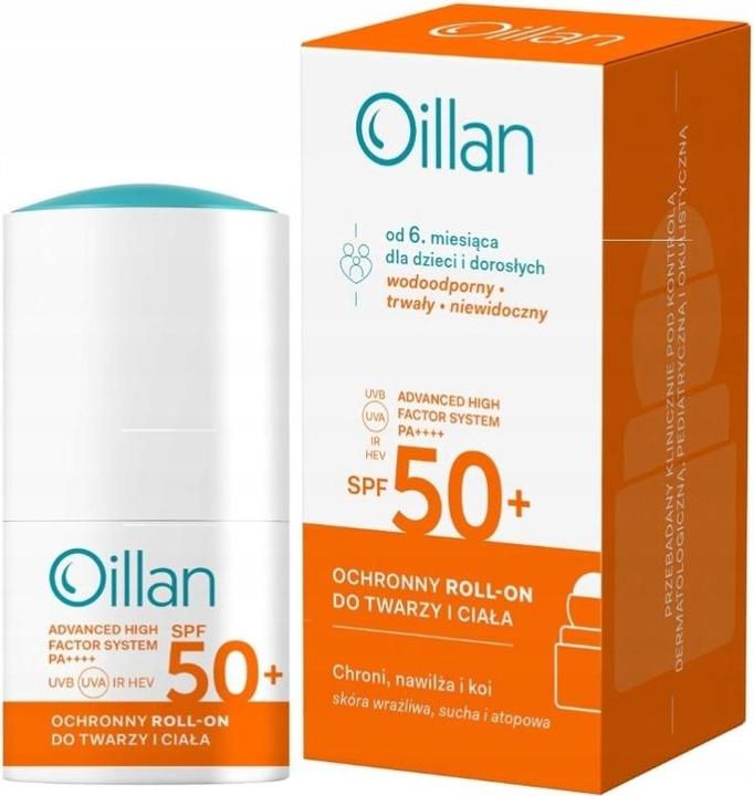 Image du produit Oceanic Oillan Protective Roll-On Sunscreen For Children And Adults From 6 Months Spf50 50 Ml (Crème solaire, SPF 50+, 50 ml)